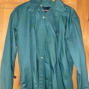 Ralph Lauren Men's Teal Button Down Shirt